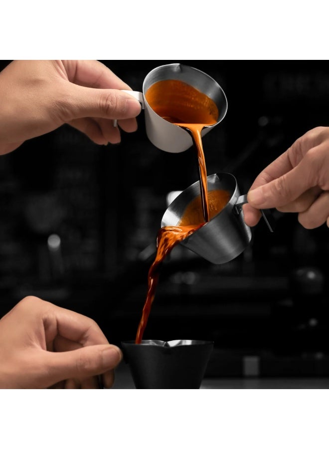 MHW-3BOMBER Stainless Steel Measuring Cup Double Spout, Silver – 100 ml Espresso & Coffee Shot Cup, Dual Spout, 304 Stainless Steel, Precision Markings - Image 3